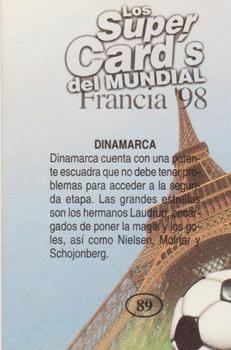 1998 Los Super Cards Del Mundial Francia #89 Denmark Back