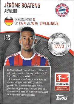 2014-15 Topps Chrome Bundesliga #153 Jérôme Boateng Back