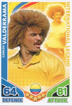 2010 Topps Match Attax England 2010 - International Legend #NNO Carlos Valderrama Front