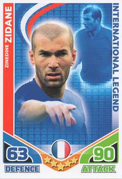 2010 Topps Match Attax England 2010 - International Legend #NNO Zinedine Zidane Front