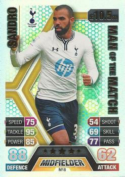 2013-14 Topps Match Attax Premier League Extra - Man Of The Match #M18 Sandro Front