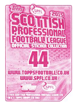 2014-15 Topps SPFL Stickers #44 James McPake Back
