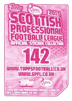 2014-15 Topps SPFL Stickers #142 Sean Welsh Back