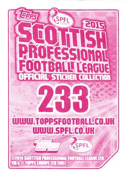 2014-15 Topps SPFL Stickers #233 Scott Linton Back