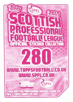 2014-15 Topps SPFL Stickers #280 Lewis Stevenson Back