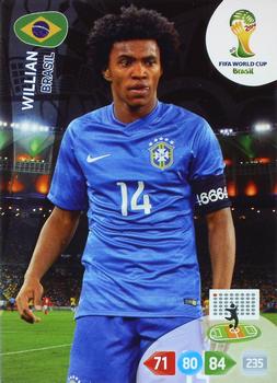 2014 Panini Adrenalyn XL FIFA World Cup Brazil - Update Set 1 #NNO Willian Front