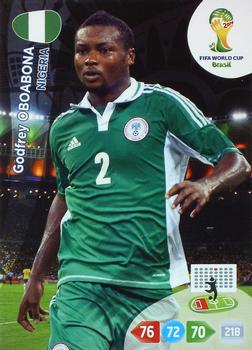 2014 Panini Adrenalyn XL FIFA World Cup Brazil - Update Set 1 #NNO Godfrey Oboabona Front
