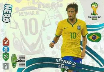 2014 Panini Adrenalyn XL FIFA World Cup Brazil - Update Set 1 #NNO Neymar Jr. Front