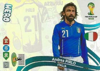 2014 Panini Adrenalyn XL FIFA World Cup Brazil - Update Set 2 #NNO Andrea Pirlo Front