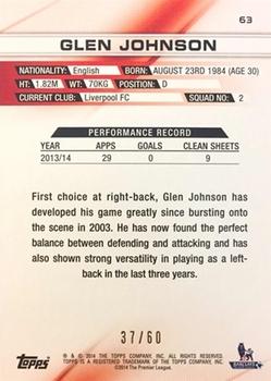 2014 Topps Premier Gold - Green #63 Glen Johnson Back