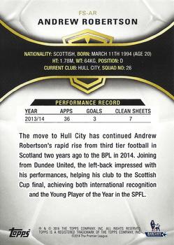 2014 Topps Premier Gold - Future Stars #FS-AR Andrew Robertson Back