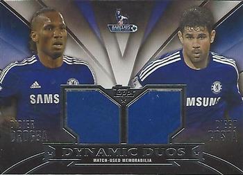 2014 Topps Premier Gold - Dynamic Duo Relics #DDR-DC Diego Costa / Didier Drogba Front