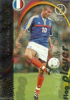 2002 Panini World Cup Japanese Edition - Flag Players #F6 Zinedine Zidane Front