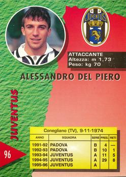 1996 Panini Calcio Serie A #96 Alessandro del Piero Back
