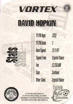 1999 Futera Leeds United Fans' Selection - Vortex #V1 David Hopkin Back