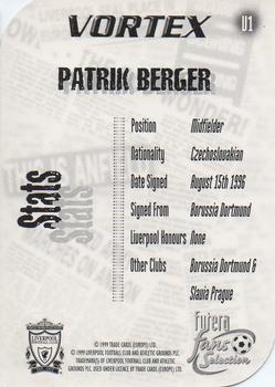 1999 Futera Liverpool Fans' Selection - Vortex #V1 Patrik Berger Back