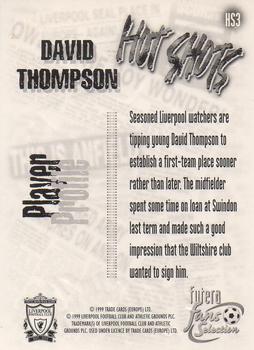 1999 Futera Liverpool Fans' Selection - Hot Shots #HS3 David Thompson Back