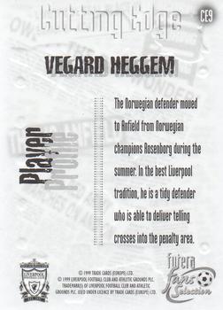 1999 Futera Liverpool Fans' Selection - Cutting Edge #CE9 Vegard Heggem Back