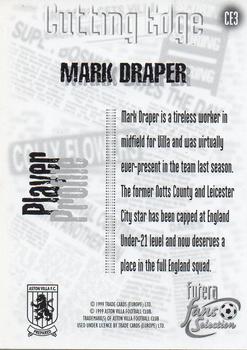 1999 Futera Aston Villa Fans Selection - Cutting Edge #CE3 Mark Draper Back