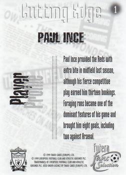 1999 Futera Liverpool Fans' Selection - Foil #1 Paul Ince Back