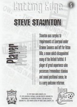 1999 Futera Liverpool Fans' Selection - Foil #5 Steve Staunton Back