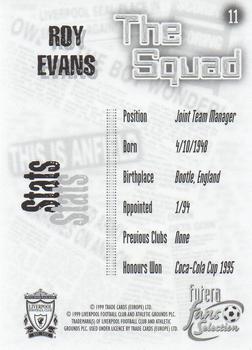 1999 Futera Liverpool Fans' Selection - Foil #11 Roy Evans Back