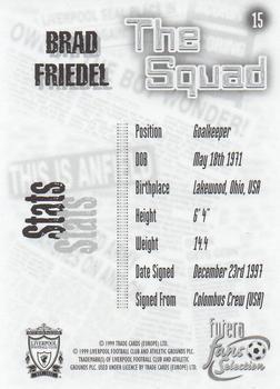 1999 Futera Liverpool Fans' Selection - Foil #15 Brad Friedel Back