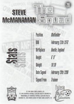 1999 Futera Liverpool Fans' Selection - Foil #20 Steve McManaman Back