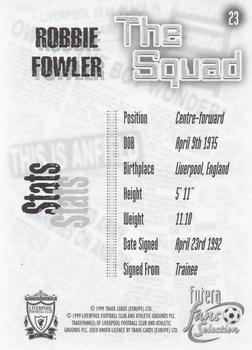 1999 Futera Liverpool Fans' Selection - Foil #23 Robbie Fowler Back