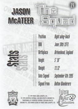 1999 Futera Liverpool Fans' Selection - Foil #27 Jason McAteer Back