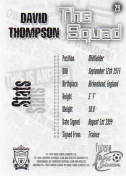 1999 Futera Liverpool Fans' Selection - Foil #29 David Thompson Back