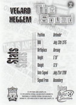 1999 Futera Liverpool Fans' Selection - Foil #32 Vegard Heggem Back