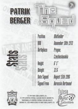 1999 Futera Liverpool Fans' Selection - Foil #34 Patrik Berger Back