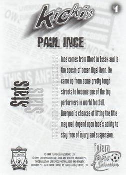 1999 Futera Liverpool Fans' Selection - Foil #40 Paul Ince Back