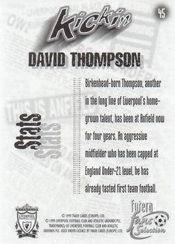 1999 Futera Liverpool Fans' Selection - Foil #45 David Thompson Back