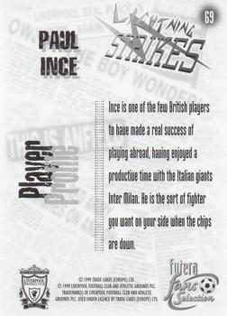 1999 Futera Liverpool Fans' Selection - Foil #69 Paul Ince Back