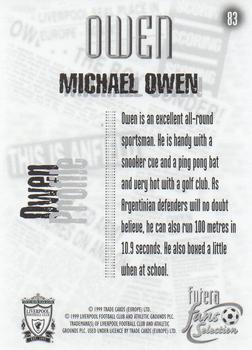 1999 Futera Liverpool Fans' Selection - Foil #83 Michael Owen Back