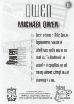 1999 Futera Liverpool Fans' Selection - Foil #84 Michael Owen Back