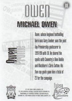 1999 Futera Liverpool Fans' Selection - Foil #88 Michael Owen Back