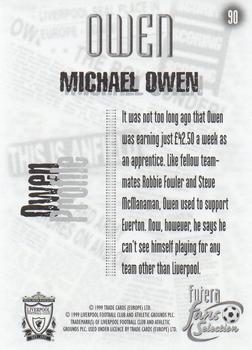 1999 Futera Liverpool Fans' Selection - Foil #90 Michael Owen Back