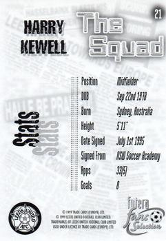 1999 Futera Leeds United Fans' Selection - Foil #21 Harry Kewell Back