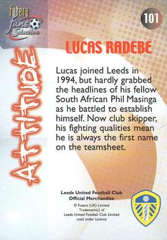 2000 Futera Fans Selection Leeds United - Foil #101 Lucas Radebe Back