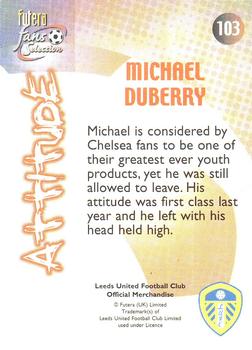 2000 Futera Fans Selection Leeds United - Foil #103 Michael Duberry Back
