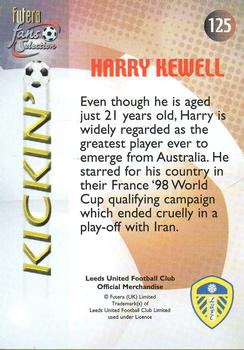 2000 Futera Fans Selection Leeds United - Foil #125 Harry Kewell Back
