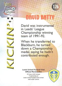 2000 Futera Fans Selection Leeds United - Foil #126 David Batty Back