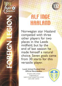 2000 Futera Fans Selection Leeds United - Foil #132 Alf Inge Haaland Back