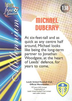 2000 Futera Fans Selection Leeds United - Foil #138 Michael Duberry Back