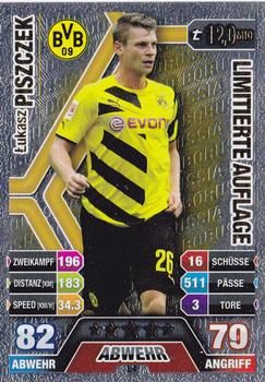 2014-15 Topps Match Attax Bundesliga - Limitierte Auflage (Limited Edition) #L4 Lukasz Piszczek Front