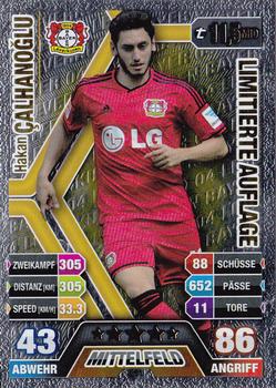 2014-15 Topps Match Attax Bundesliga - Limitierte Auflage (Limited Edition) #L11 Hakan Calhanoglu Front