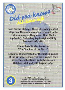 1997-98 Futera Leeds United Fans' Selection #3 Player  Montage Back